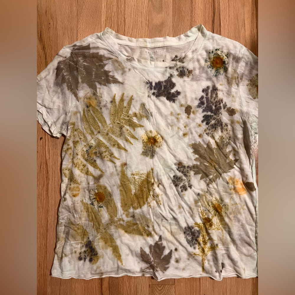 Ecoprinted Cotton Shirt - Picture 2 of 3
